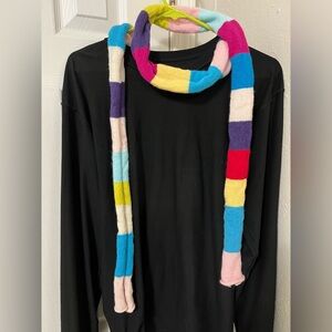 100% Cashmere scarf multi color - new -83 inches